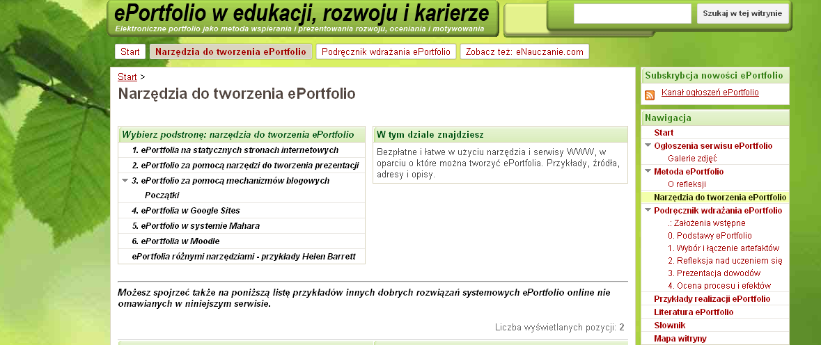 Serwis pod adresem http://www.enauczanie.