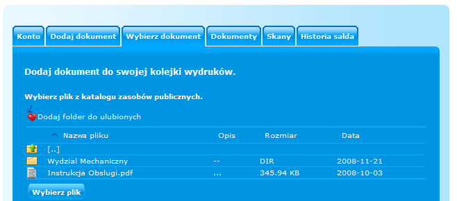 3. W celu określenia dla kogo dany katalog ma być widoczny wystarczy wybrać odpowiednią osobę/grupę z listy i wybrać przycisk [Zastosuj zmiany].