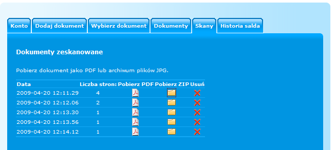 7. Gdy cały dokument zostanie zeskanowany pojawi się ekran informujący o zakończeniu skanowania. Rysunek 28. Widok ekranu informującego o zakończeniu skanowania dokumentu. 8.