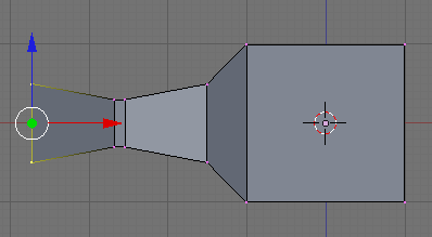 Wykonanie modelu 3D krok 7 Analogicznie jak w poprzednich krokach proszę wyciągać (klawiszem 'E') i skalować (klawiszem 'S') ten obszar aż zostanie osiągnięty kształt podobny do tego