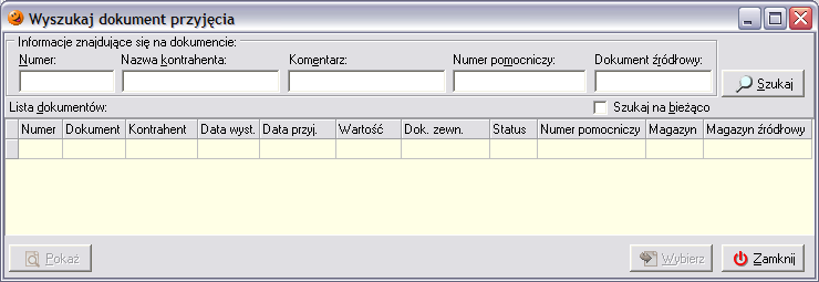 Przycisk Narzut umożliwia wprowadzenie narzutów lub rabatów, które mają odniesienie do całości dokumentu przyjęcia.