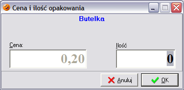 8.5 Obsługa opakowań zwrotnych Podczas sprzedaży towaru z opakowaniem zwrotnym, do paragonu dodawany jest towar oraz automatycznie odpowiednia ilość opakowań zwrotnych.