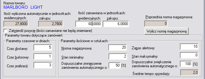 zwiększenia zamówienia o 100% to maksymalnie można zamówić 55,6 paczek (5,56 kartona).