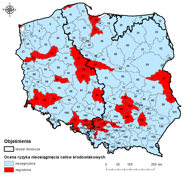 Zagrożone wg opracowania PIG-PIB 7 JCWPd: PLGW6000 33, 34, 43, 62, 70, 71, 83.