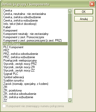 4.) Wskazać odpowiednią definicję np. Cewka. 5.) Kliknąć "OK OK". 6.) Elementy zostały połączone w symbol o specyficznych właściwościach. 7.