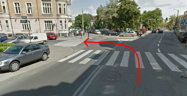 linii? A co to oznacza? Co się z tym fragmentem stało? Tak! Dokładnie! Stał się jednokierunkowy!