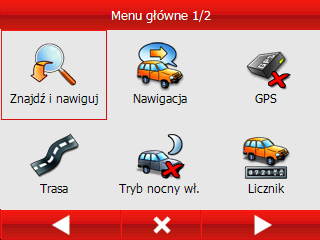 Wyznaczanie trasy 8 Tryb nocny Tryb nocny Program Autopilot pozwala na wybranie innego układu kolorów mapy do zastosowania podczas podróży w nocy.