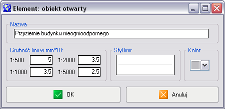 Rys. 5.3.19 Przegląd warstw mapy Obiekty wykreślonej mapy są zamieszczone na warstwach o nazwach zgodnych z nazwami grup do których przynaleŝą (rys. 5.3.12).