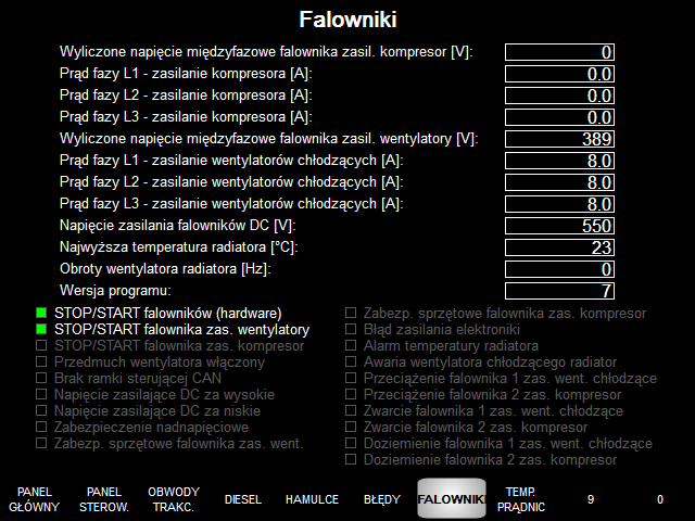 Każda informacja poprzedzona jest symbolem 1: lub 2.