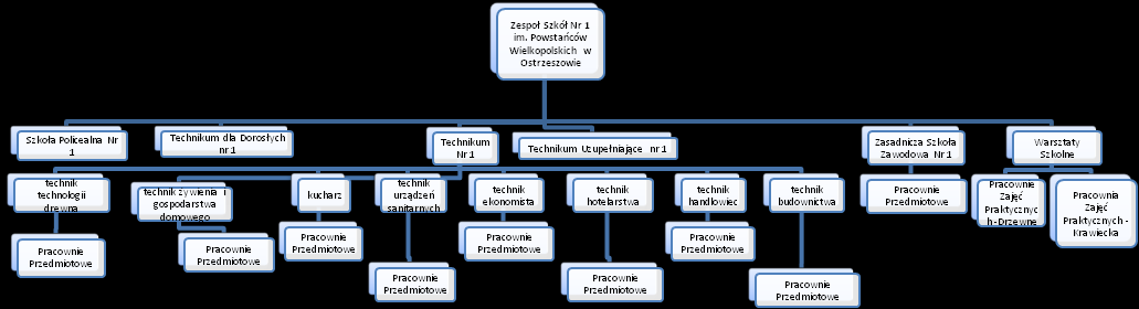 Regulamin organizacyjny Zespołu Szkół Nr 1 im. Powstańców Wielkopolskich w Ostrzeszowie 1 Postanowienia wstępne 1.