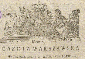 Gazety polskie do 1795 roku (2) Przywilej prasowy ks. S. Łusiny (1774-1793) Gazeta Warszawska (1774-) Prasa Sejmu Czteroletniego i powst.kościuszkowskiego 9 tyt. (J. U.