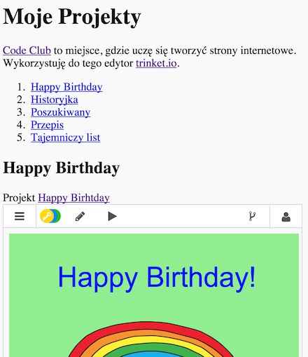 HTML & CSS 1 Moje Projekty Każdy Klub Kodowania musi być zarejestrowany.