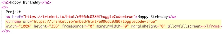 4. Wybierz opcję Only show code or output (let users toggle between them) i skopiuj kod do edytora.