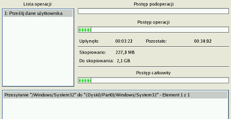 77 10. W oknie Podsumowania sprawdź wszystkie parametry operacji. Następnie kliknij przycisk Dalej, aby wykonać operację. 11.