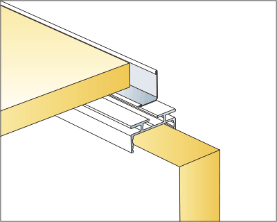 SZKIC MONTAŻOWY (M196): PANELE WALL PANEL C MONTAŻ POZIOMY Detale mocowania górnego Detale dolnego łączenia Detale styku z sufitem podwieszanym Specyfikacja ilościowa (wyłączając odpady) Format, mm