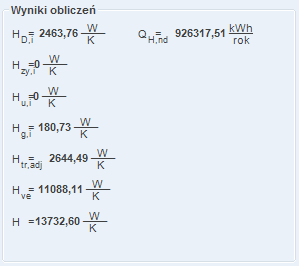 Opis obliczeń sezonowego zapotrzebowania na ciepło na cele ogrzewania i wentylacji 6.1.