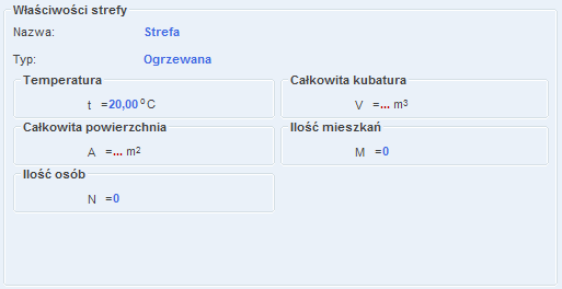 Opis obliczeń sezonowego zapotrzebowania na ciepło na cele ogrzewania i wentylacji Rys 132. Okno właściwości strefy dla normy PN EN 832 Rys 133.