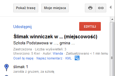 Aby pobrad link do mapy trzeba kliknąd na symbol łaocucha i skopiowad link, który wyświetli się w okienku.