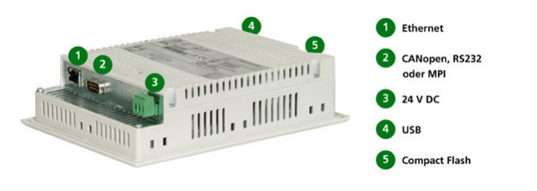 2. Podstawowe informacje 2.1. Budowa paneli Panele operatorskie serii XV100 wymagają do pracy zasilania 24VDC.