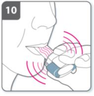 Uwaga: Podczas oddychania przez inhalator, kapsułka obraca się w komorze i powinien być słyszalny świst. Podczas przemieszczania się leku do płuc odczuwalny będzie słodki smak.