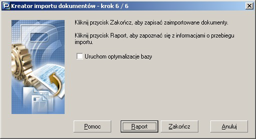 Rysunek 87. Okno dialogowe: Import dokumentów 8. W szóstym kroku kreatora kliknij przycisk Zakocz, aby zaimportowane dokumenty zostay zapisane w bazie programu.