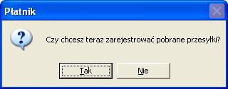 Rysunek 148. Okno Otwieranie 3. Kliknij przycisk OK w oknie informuj%cym o pobraniu przesyki (patrz Rysunek 149). Rysunek 149. Okno komunikatu 4.