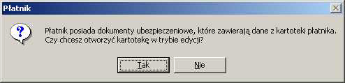 5.1.5 Edycja danych p atnika Funkcja ta umoliwia edycj danych patnika. Aby przeprowadzir edycj danych patnika, wykonaj kolejno czynno6ci: 1. Z menu Patnik wybierz polecenie Otwórz.