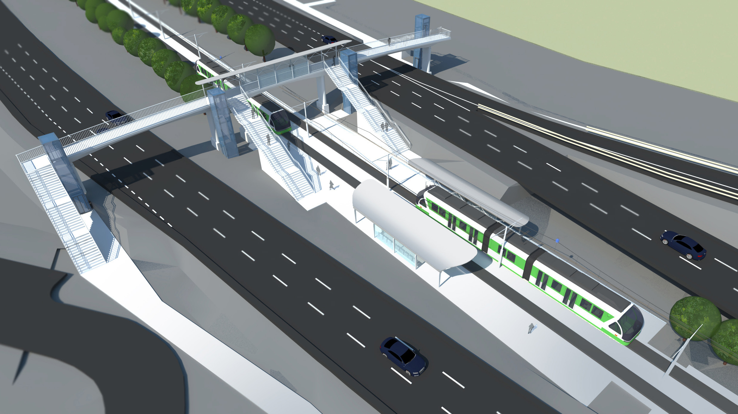 Szczeciński Szybki Tramaj - etap I 11 kier. CENTRUM Lotnisko ul. Eskadroa ul. Eskadroa kier.