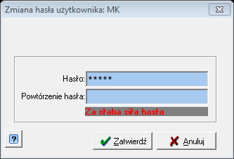 nazwy miejscowości przed ulicą lub numerem domu. Polityka bezpieczeństwa W celu ustawienie parametrów polityki bezpieczeństwa należy zalogować się do programu jako administrator login: adm.