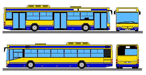 64 J. Jackiewicz, P. Czech, J. Barcik Rys. 2. Propozycja kolorystyki taboru w sieci KZK GOP (Ŝółto-niebieski) Fig. 2. Suggestion for colour choice for units of transport of KZK GOP network (yellow-blue) Bibliografia 1.