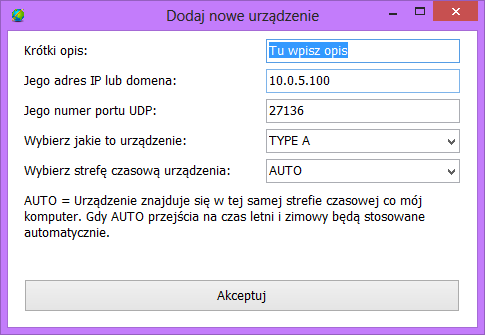 14.7. Dodawanie nowego urządzenia Aby dodać do listy nowe urządzenie ( przekaźnik ) klikamy prawym klawiszem myszy w polu listy po lewej stronie okna programu.