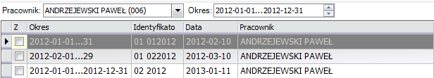 Deklaracje ZUS / Informacje RMUA Informacje RMUA możemy przygotować na liście Deklaracje ZUS / Informacje RMUA wybierając przycisk, będąc bezpośrednio na kartotece pracownika pod folderem Deklaracje