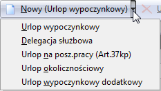 Dokumenty i wnioski / Wnioski o urlopy, delegacje Zakładka dedykowania jest dla Użytkowników, którzy mają wykupiony dostęp do dodatkowej aplikacji enova 365 Pulpit Kierownika, Pulpit Pracownika,