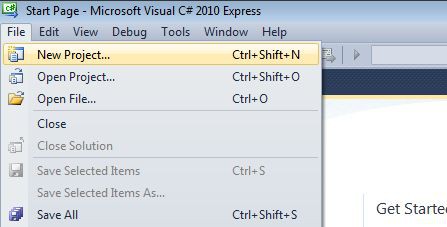 string napis VI. PROGRAM OKIENKOWY 1. Uruchomienie VS Na samym poczatku musimy uruchomić nasze IDE. W menu Start wyszukujemy aplikcję Visual Studio C# i uruchamiamy ją. 2.