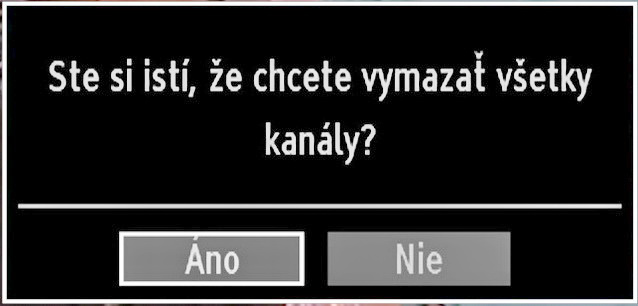 Ovládanie menu Automatického kanálového snímania Digitálne: Vyhľadáva a ukladá anténové DVB stanice. Analógové: Vyhľadáva a ukladá analógové stanice.