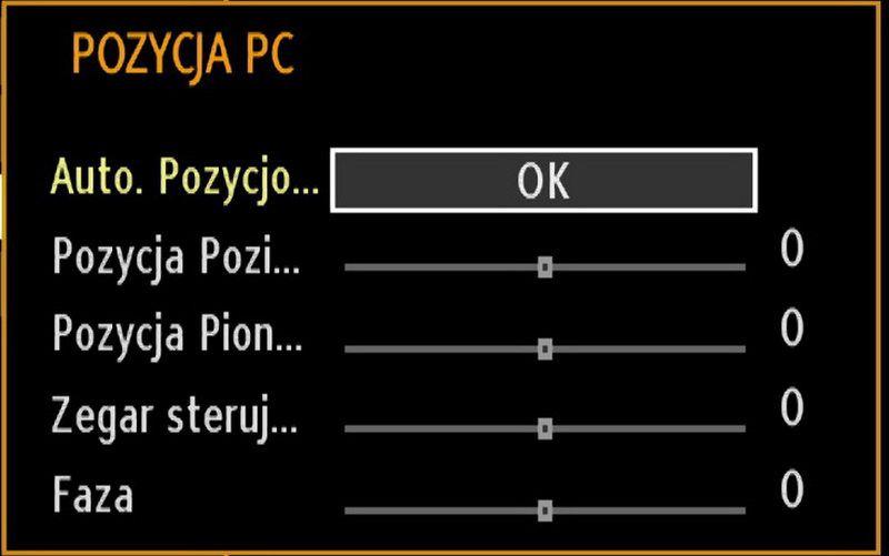 Tryb obrazu może zostać ustawiony wg jednej z tych opcji: Kinowy,Gry,Dynamiczny i Naturalny. Kontrast: Ustawia wartości jasności i ciemności ekranu. Jasność: Ustawia wartości jasności ekranu.