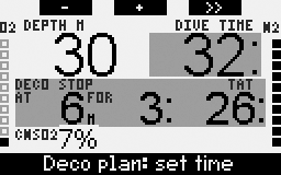 2.11 Planowanie nurkowań W menu tym można planować nurkowania z czasem zerowym i dekompresyjne. Planowanie nurkowania uwzględnia następujące dane.
