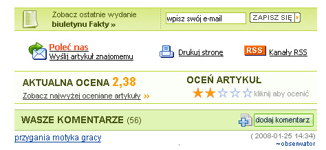 7.2.Funkcjonalność 7.2.1.Narzędzia interakcji Do narzędzi interakcji zaliczono między innymi możliwość współpracy internauty z serwisem. Oparta jest ona np.