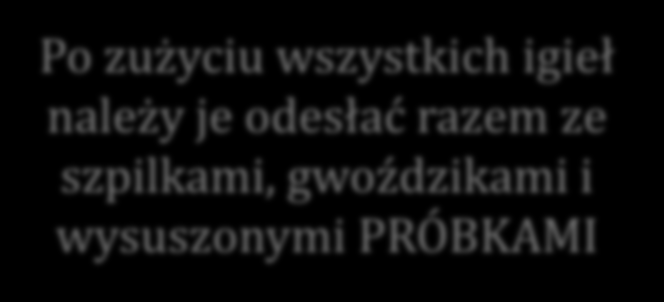 Pobieranie tkanki przy pomocy igły biopsyjnej (dartu) Umieścić dart w strzelbie, można zwiększyć ciśnienie o 1-2bary niż w przypadku strzałów standardowych. Wykonać strzał.