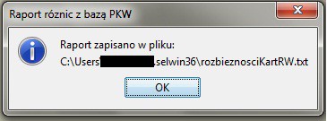 Rozbieżności kart RW Funkcja typuje osoby, u których wystąpiły różnice w danych osobowych, adresowych w wyniku przyjęcia aktualizacji z SRP PESEL, a danymi