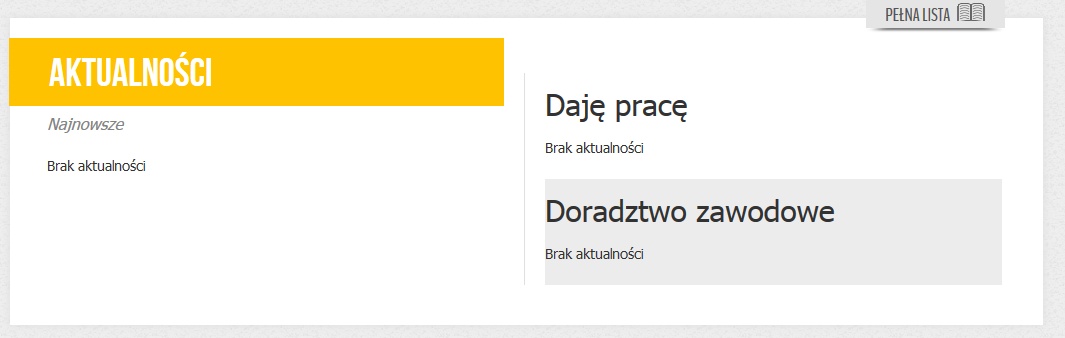 Podstrona Aktualności Podstrona zawierająca najnowsze