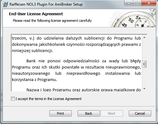 By móc zainstalować plugin niezbędna jest uprzednia instalacja Notowań Online 3 oraz programu do analizy technicznej AmiBroker. 1. Pobierz plik instalacyjny NOL3plugin.exe ze strony https://rbrokers.