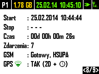 Instrukcja obsługi PQM-702, PQM-703, PQM-710, PQM-711 Rys. 11. Ekran 7 ze wskaźnikami migotania światła. Ekran 8 