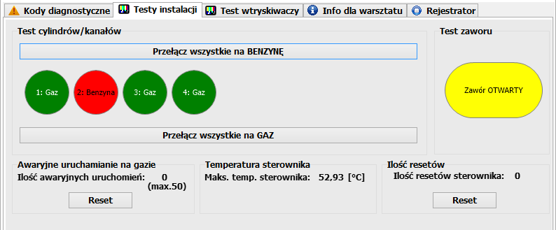 5.9.2 Ustawienia akcji to ciekawe rozwiązanie pozwalające na zaprogramowanie zachowania sterownika, gdy zdarzy się sytuacja nietypowa mogąca być uznana za błąd działania.