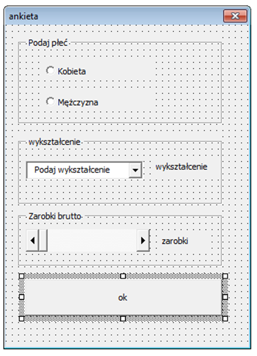 Select Case delta Case Is > 0 X1 = (-B - Sqr(delta)) / 2 * A X2 = (-B + Sqr(delta)) / 2 * A komentarz = "Istnieją 2 miejsca zerowe: " & "X1 = " & X1 & ", X2 = " & X2 lblkomentarz = komentarz lblx1 =