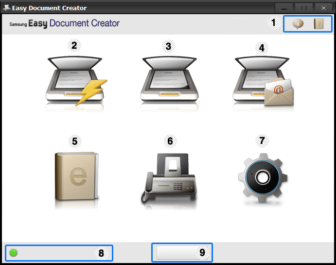 Korzystanie z aplikacji Samsung Easy Document Creator Samsung Easy Document Creator to aplikacja ułatwiająca skanowanie, łączenie i zapisywanie dokumentów w różnych formatach, w tym w formacie.epub.