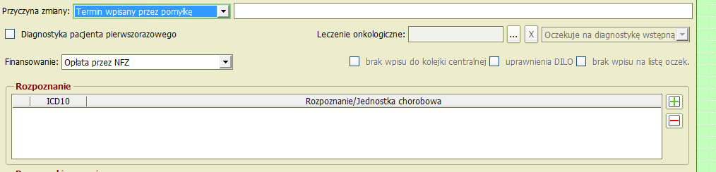 Pracwnik rejestracji pwinien uzupełnić brakujące dane dtyczące dwłanej wizyty i zatwierdzić zmiany( np. z pzimu pdsumwania ), aby nastąpiła aktualizacja danych w KOLCE.