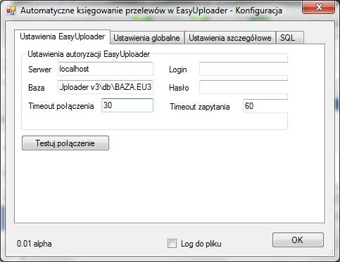 Konfiguracja bazy EasyUploader 1.