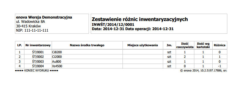 Inwentaryzacja środków trwałych W Księdze inwentarzowej na liście Dokumentów środków trwałych istnieje możliwość dodania nowego dokumentu inwentaryzacji.