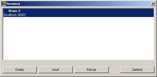 PROGRAM KLIENTA ZAINSTALOWANY NA INNYM KOMPUTERZE, NIŻ PROGRAM SERWERA Przed zalogowaniem się konieczne jest zdefiniowanie parametrów serwera (adresu i portu TCP/IP komputera z zainstalowanym